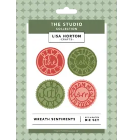 LISA HORTON CRAFTS LISA HORTON CRAFTS FESTIVE WREATH SENTIMENT DIE SET