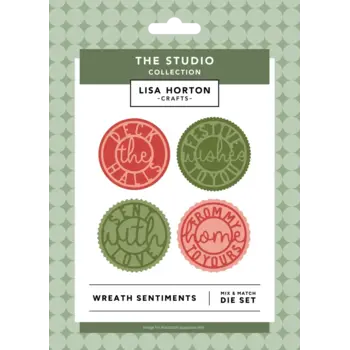 LISA HORTON CRAFTS LISA HORTON CRAFTS FESTIVE WREATH SENTIMENT DIE SET