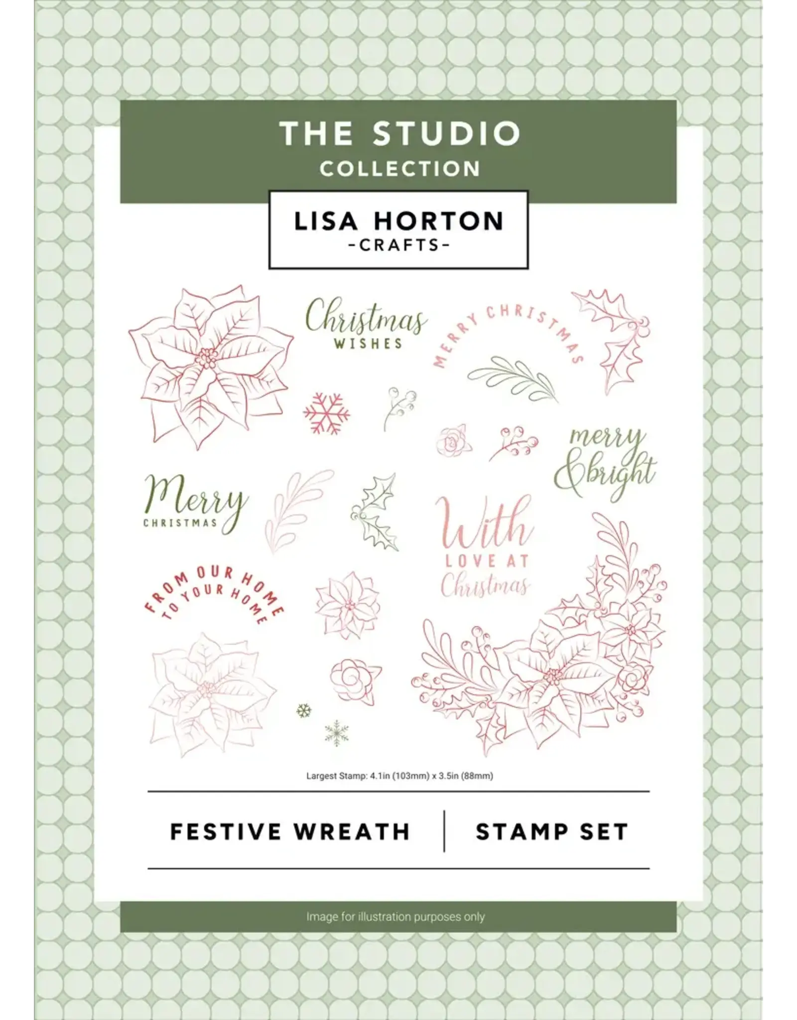 LISA HORTON CRAFTS LISA HORTON CRAFTS FESTIVE WREATH CLEAR STAMP SET