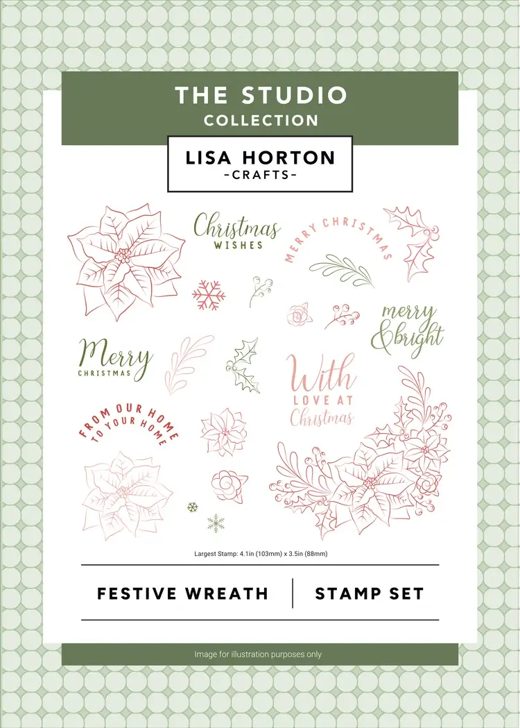 LISA HORTON CRAFTS LISA HORTON CRAFTS FESTIVE WREATH CLEAR STAMP SET