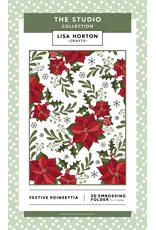 LISA HORTON CRAFTS LISA HORTON CRAFTS POINSETTIA FESTIF 5x7 DOSSIER À GAUFRAGE 3D