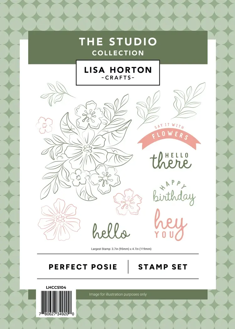 LISA HORTON CRAFTS LISA HORTON CRAFTS PERFECT POSIE CLEAR STAMP SET