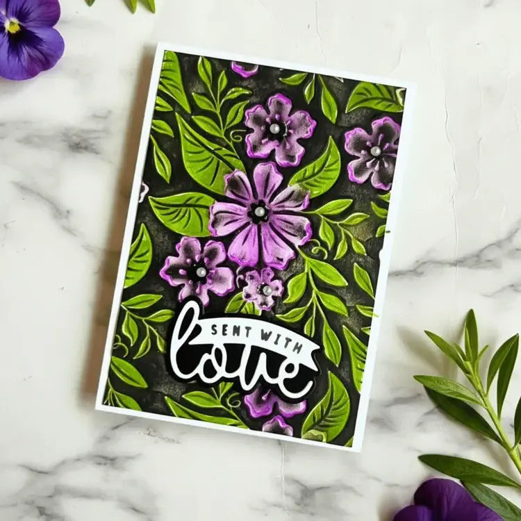 LISA HORTON CRAFTS LISA HORTON CRAFTS PERFECT POSIE 5x7 3D EMBOSSING FOLDER