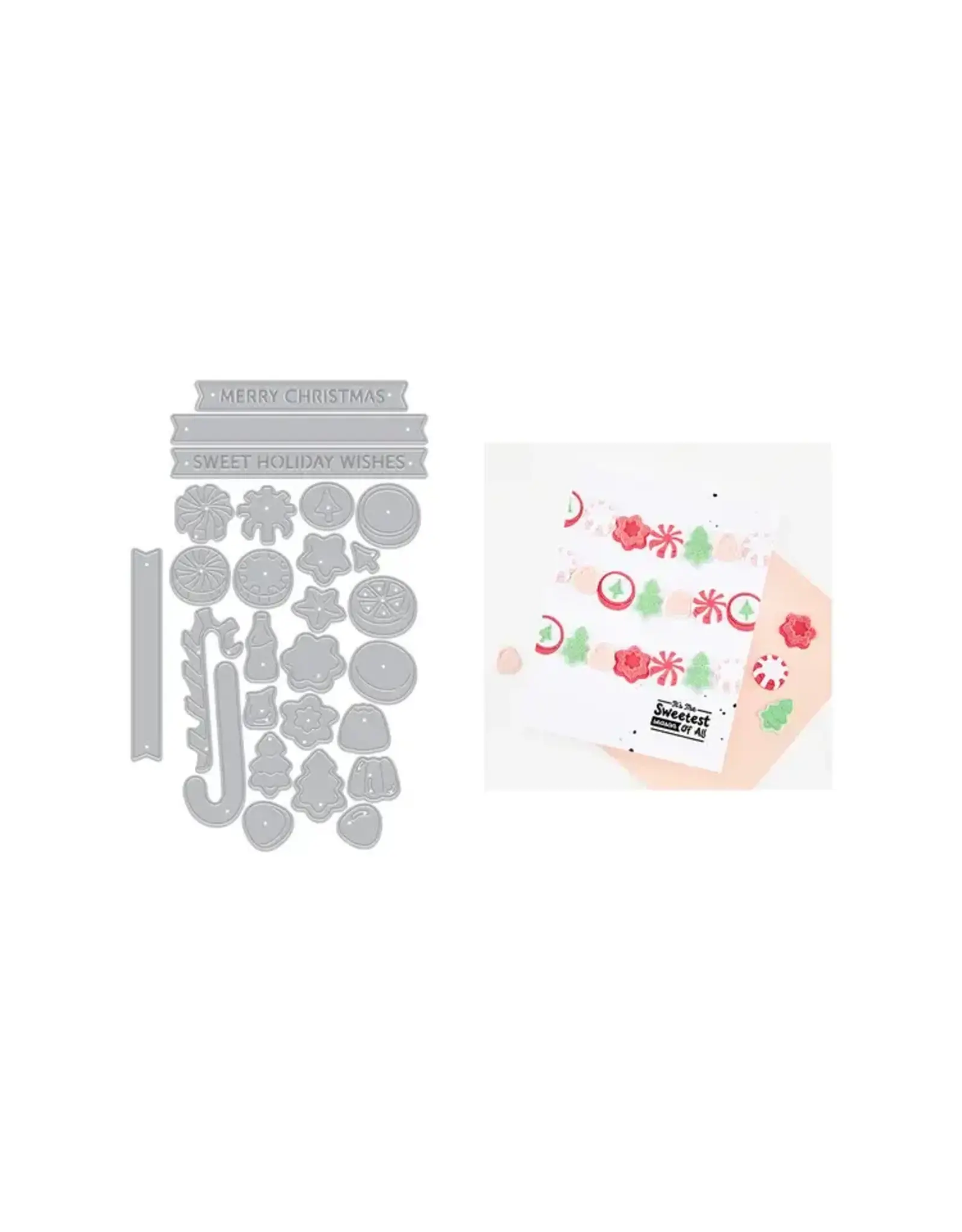 HERO ARTS HERO ARTS CARLY TEE CANDY KEBOB CHRISTMAS ADD-ON DIE SET
