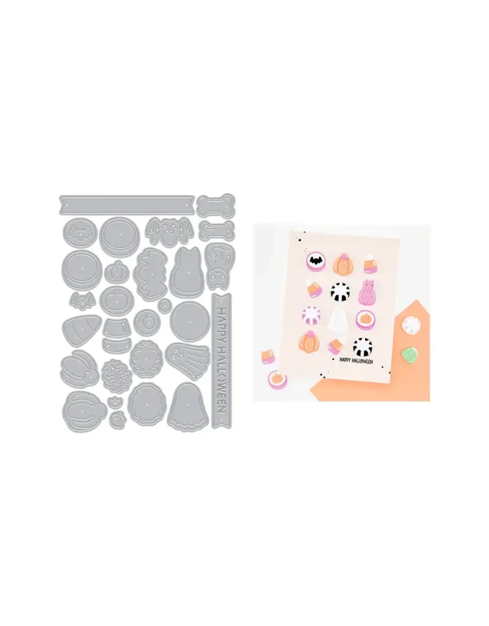 HERO ARTS HERO ARTS CARLY TEE CANDY KEBOB HALLOWEEN ADD-ON DIE SET