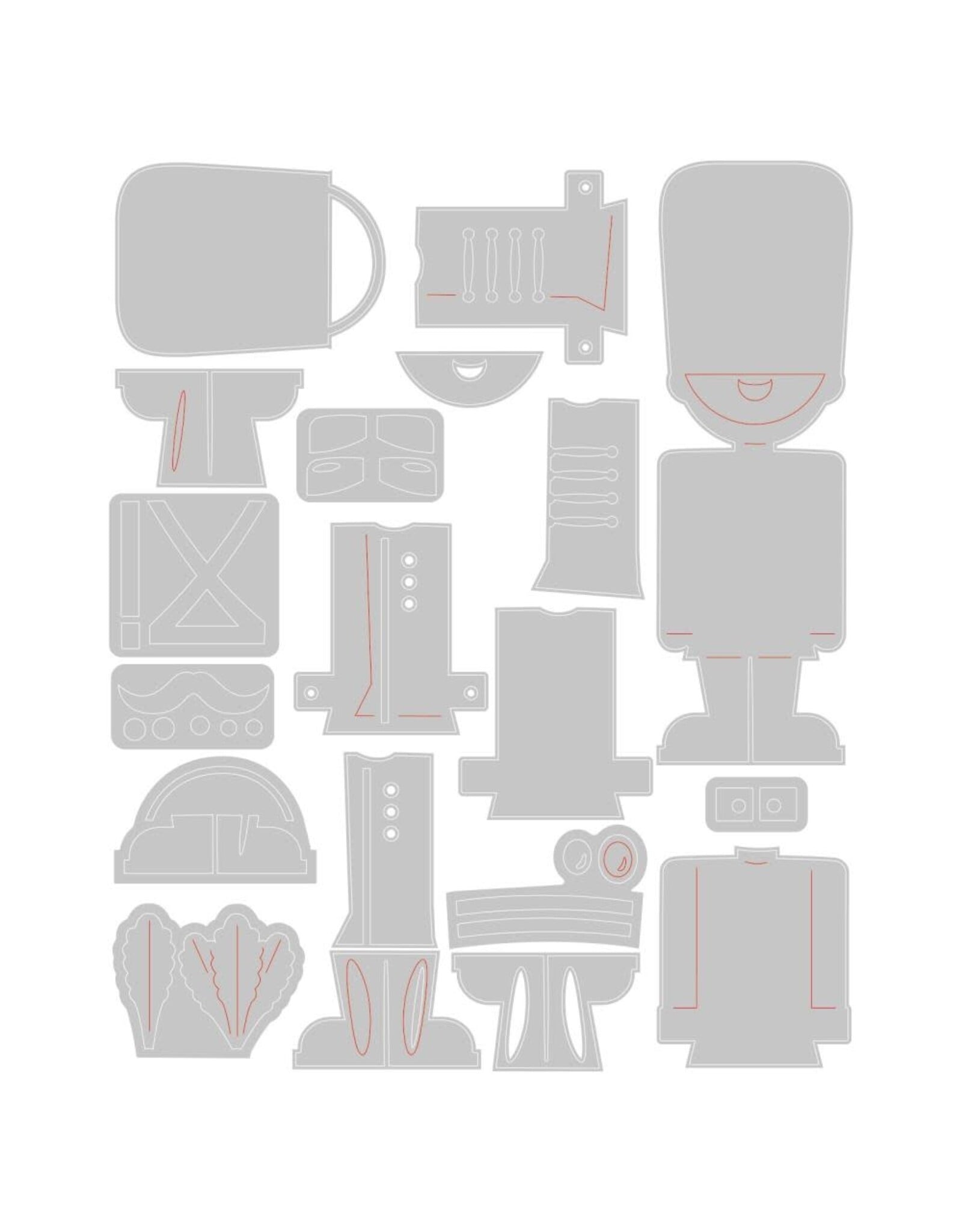 SIZZIX SIZZIX TIM HOLTZ THINLITS HARVEY ENSEMBLE DE MATRICES DE DÉCOUPE
