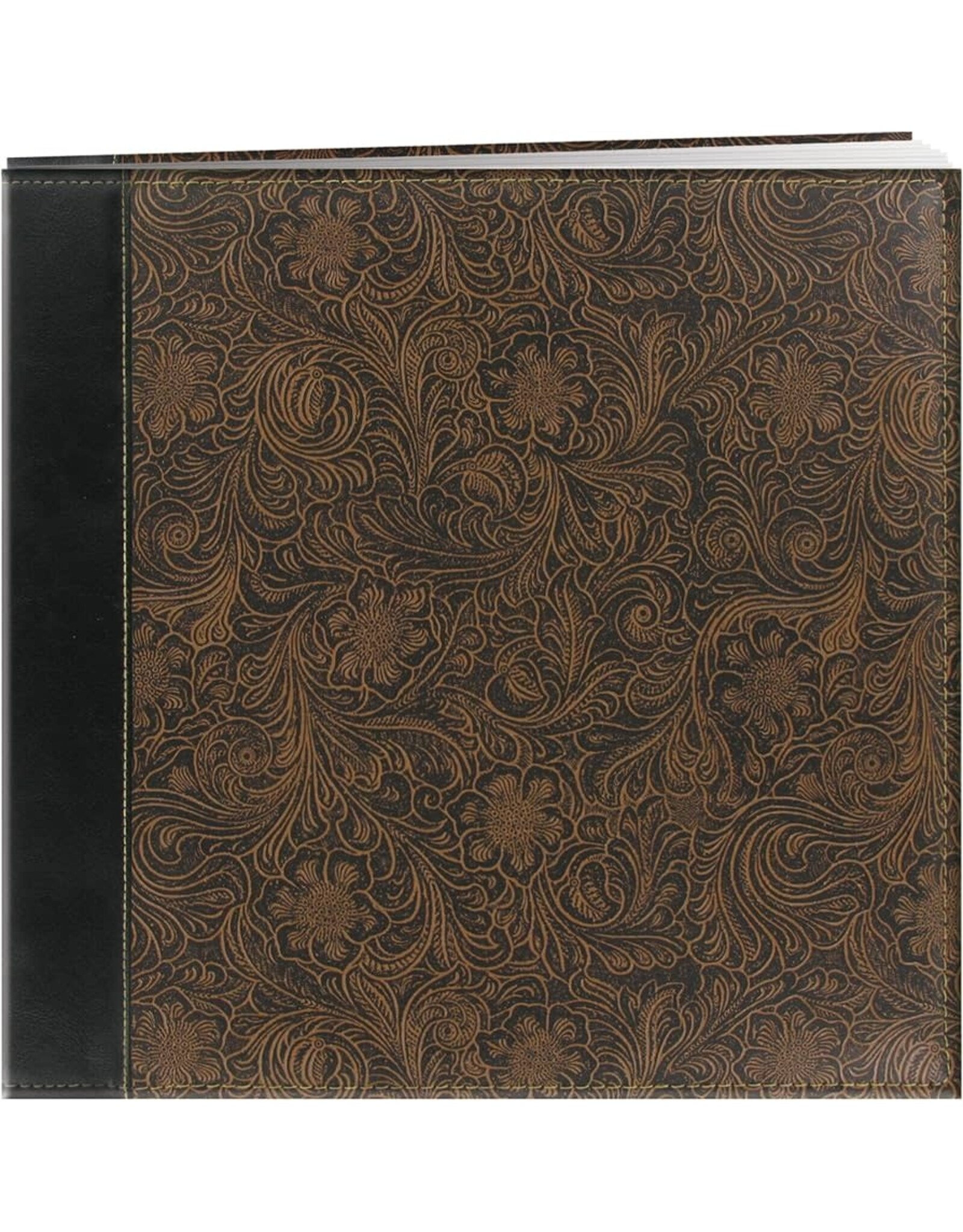 PIONEER PIONEER BLACK SCROLL EMBOSSED LEATHERETTE 12x12 ALBUM