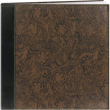 PIONEER PIONEER BLACK SCROLL EMBOSSED LEATHERETTE 12x12 ALBUM