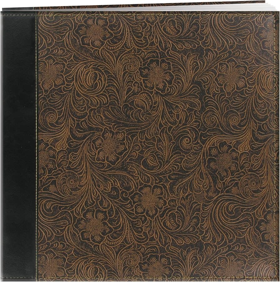 PIONEER PIONEER BLACK SCROLL EMBOSSED LEATHERETTE 12x12 ALBUM