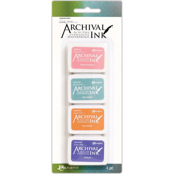 RANGER WENDY VECCHI ARCHIVAL MINI TAMPON ENCREUR PAQUET #3 4PK