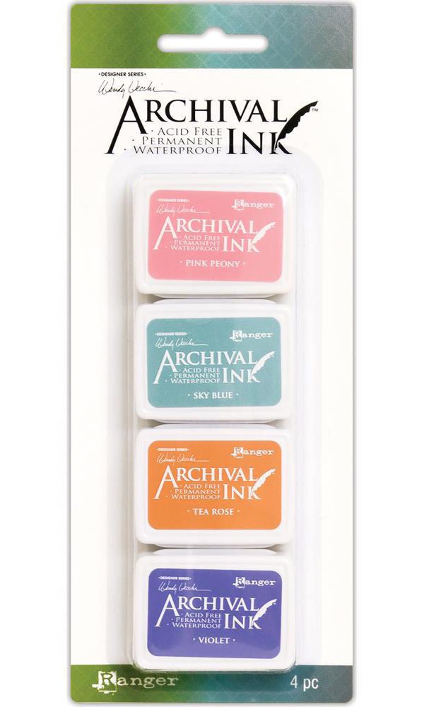RANGER WENDY VECCHI ARCHIVAL MINI INK PAD KIT #3 4PK