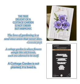 SPELLBINDERS SPELLBINDERS BETTERPRESS SUSAN TIERNEY-COCKBURN MESSAGES POUR JARDIN CHAMPÊTRE  PLAQUE DE PRESSE ET DE DORURE