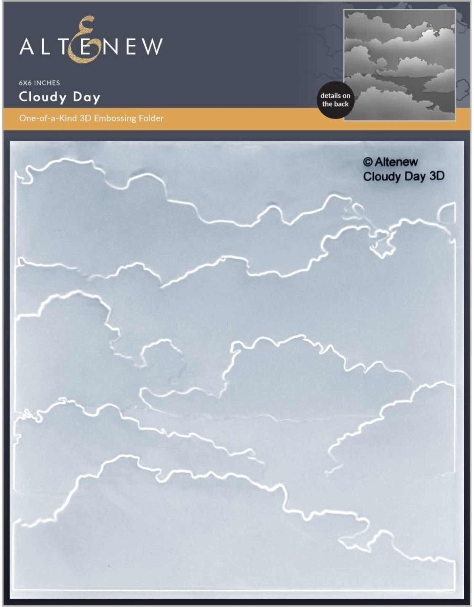 ALTENEW ALTENEW CLOUDY DAY ONE OF A KIND 3D EMBOSSING FOLDER