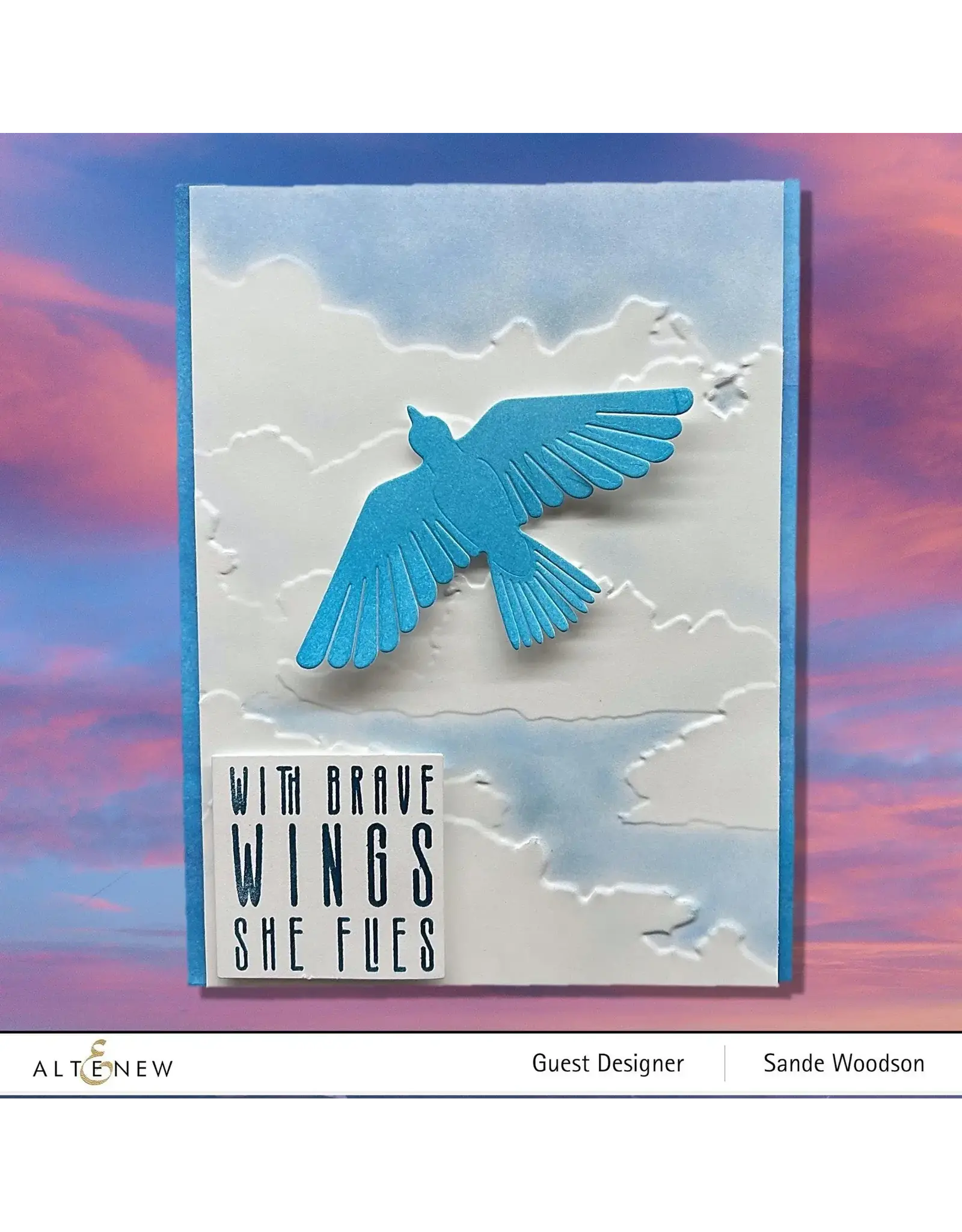 ALTENEW ALTENEW CLOUDY DAY ONE OF A KIND 3D EMBOSSING FOLDER