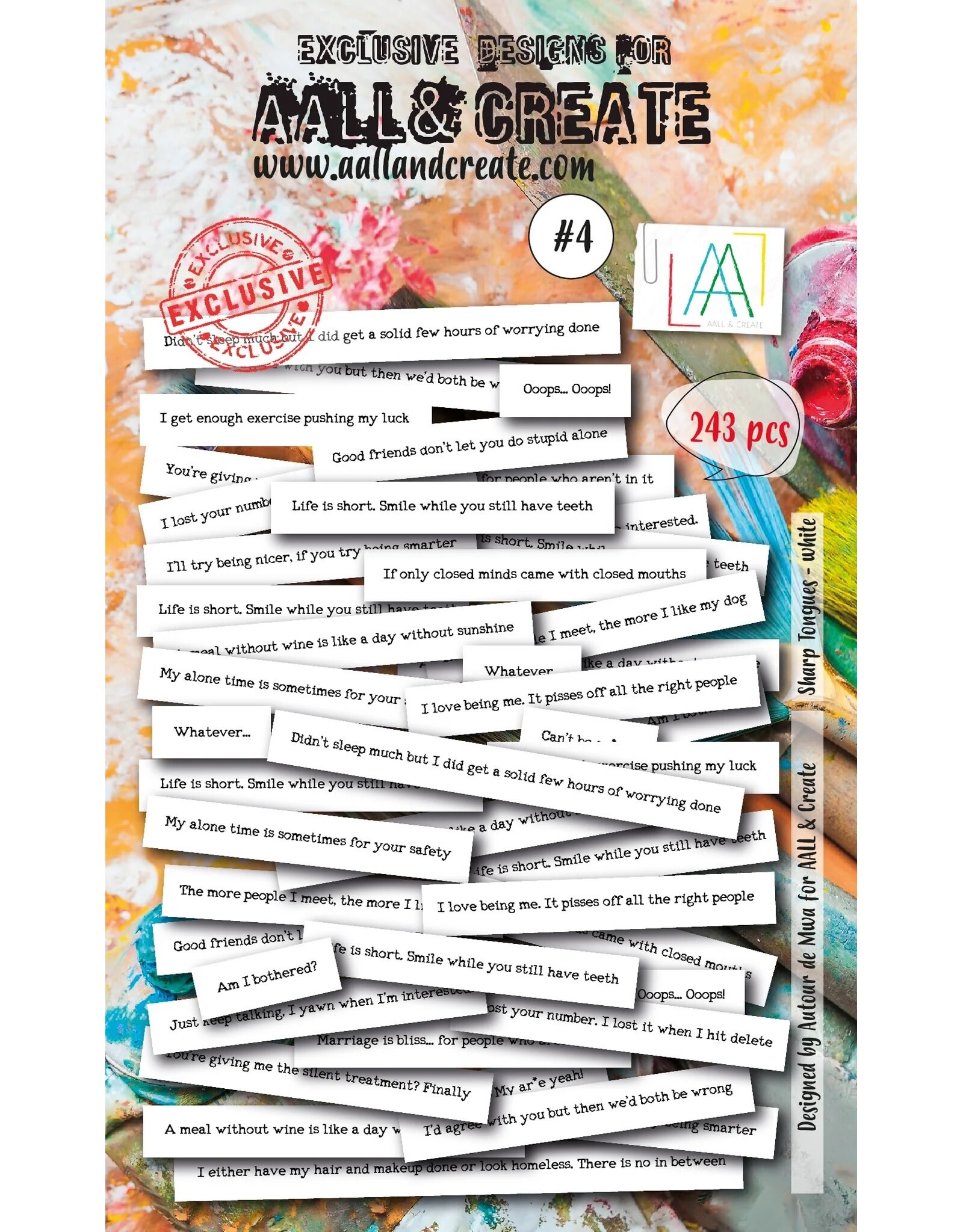 AALL & CREATE AALL & CREATE AUTOUR DE MWA #4 LANGUES ACÉRÉES BLANC DÉCOUPÉES 243/PK