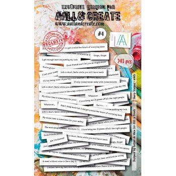 AALL & CREATE AALL & CREATE AUTOUR DE MWA #4 SHARP TONGUES WHITE DIE CUTS 243/PK