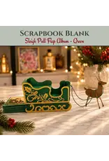 CRAFTREAT CRAFTREAT SCRAPBOOK SLEIGH PULL FLAP ALBUM GREEN