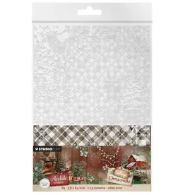 STUDIOLIGHT STUDIOLIGHT COTTAGE CHRISTMAS ÉCOSSE ET NEIGE FEUILLES D'ACÉTATE