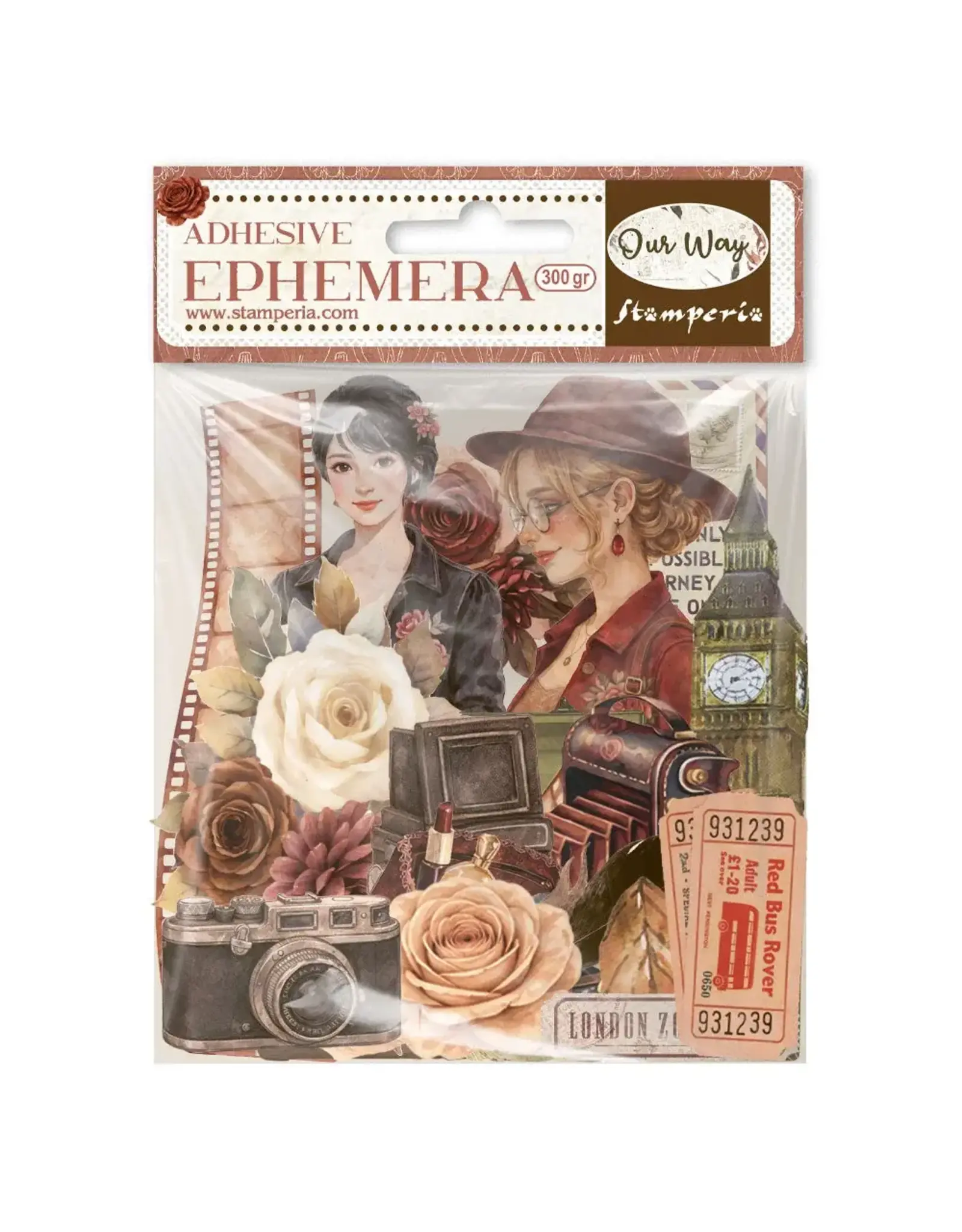 STAMPERIA STAMPERIA OUR WAY EPHEMERA ADHESIVE PAPER CUT OUTS