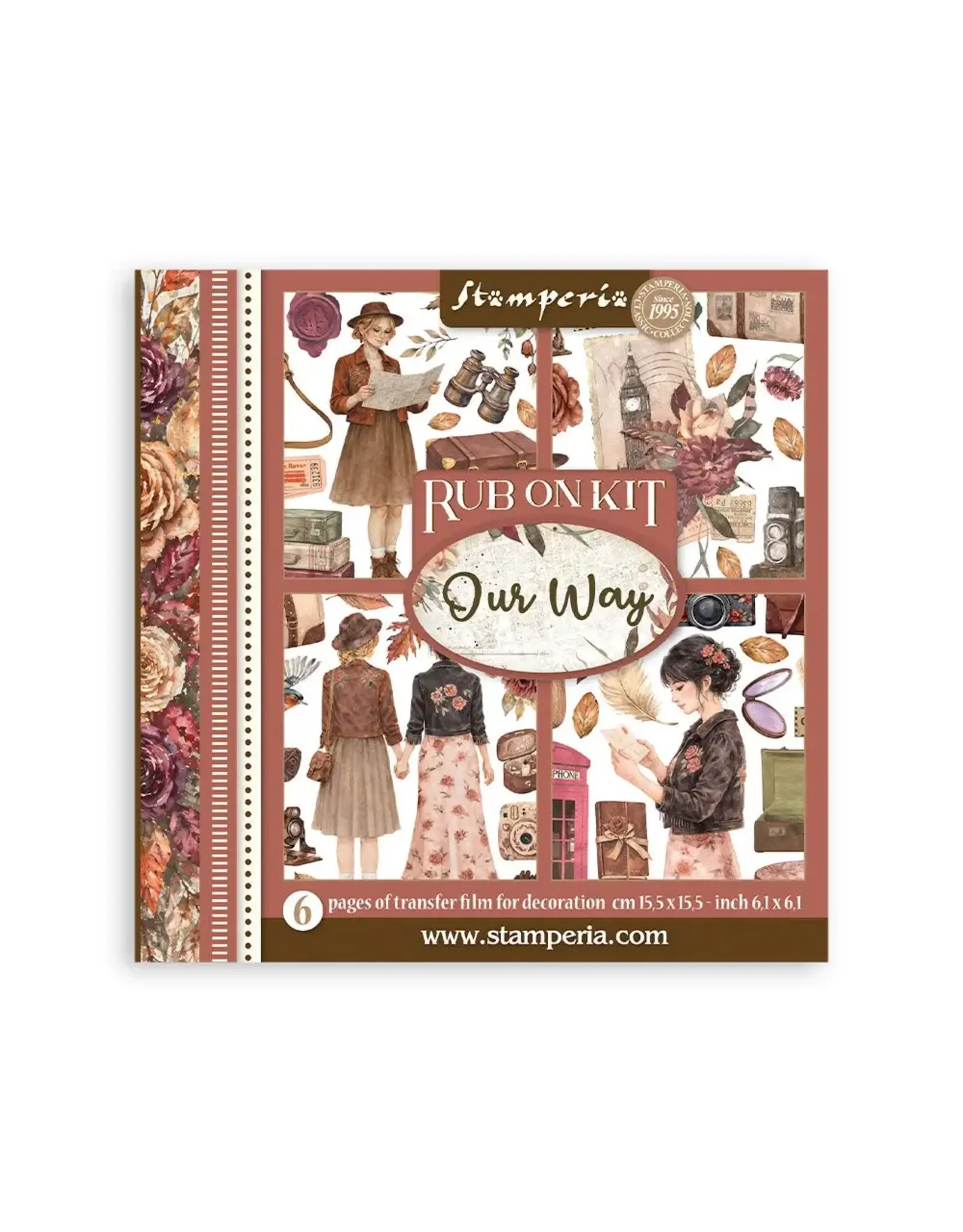 STAMPERIA STAMPERIA OUR WAY ASSORTED RUB-ONS 6/PK