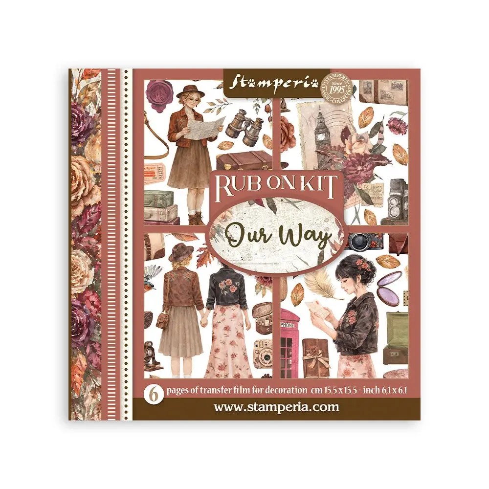 STAMPERIA STAMPERIA OUR WAY ASSORTED RUB-ONS 6/PK
