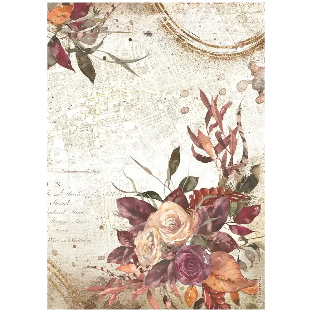 STAMPERIA STAMPERIA OUR WAY BOUQUET A4 RICE PAPER