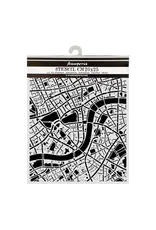 STAMPERIA STAMPERIA OUR WAY STREET MAP 20x25cm STENCIL