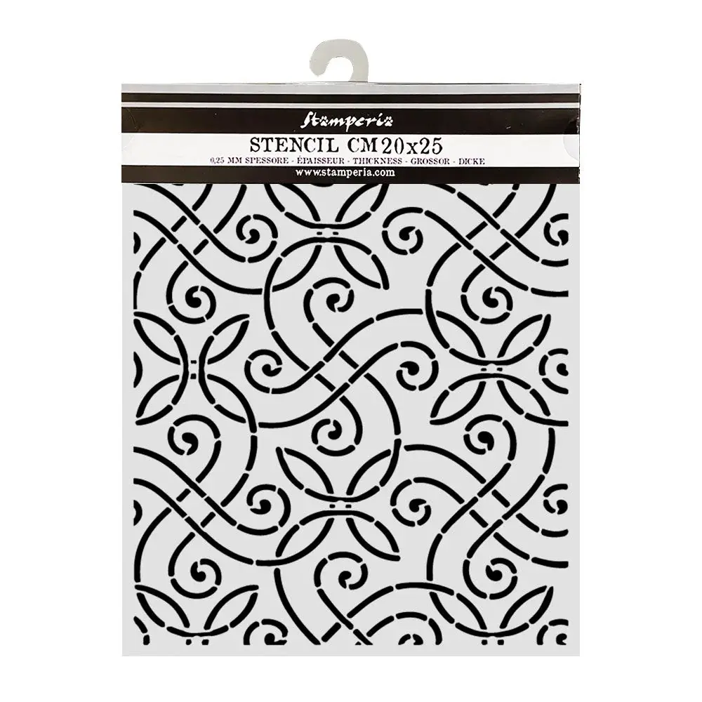 STAMPERIA STAMPERIA OUR WAY ARTISTIC PATTERN 20x25cm STENCIL