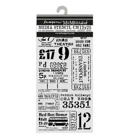 STAMPERIA STAMPERIA OUR WAY TICKETS 12x25cm STENCIL