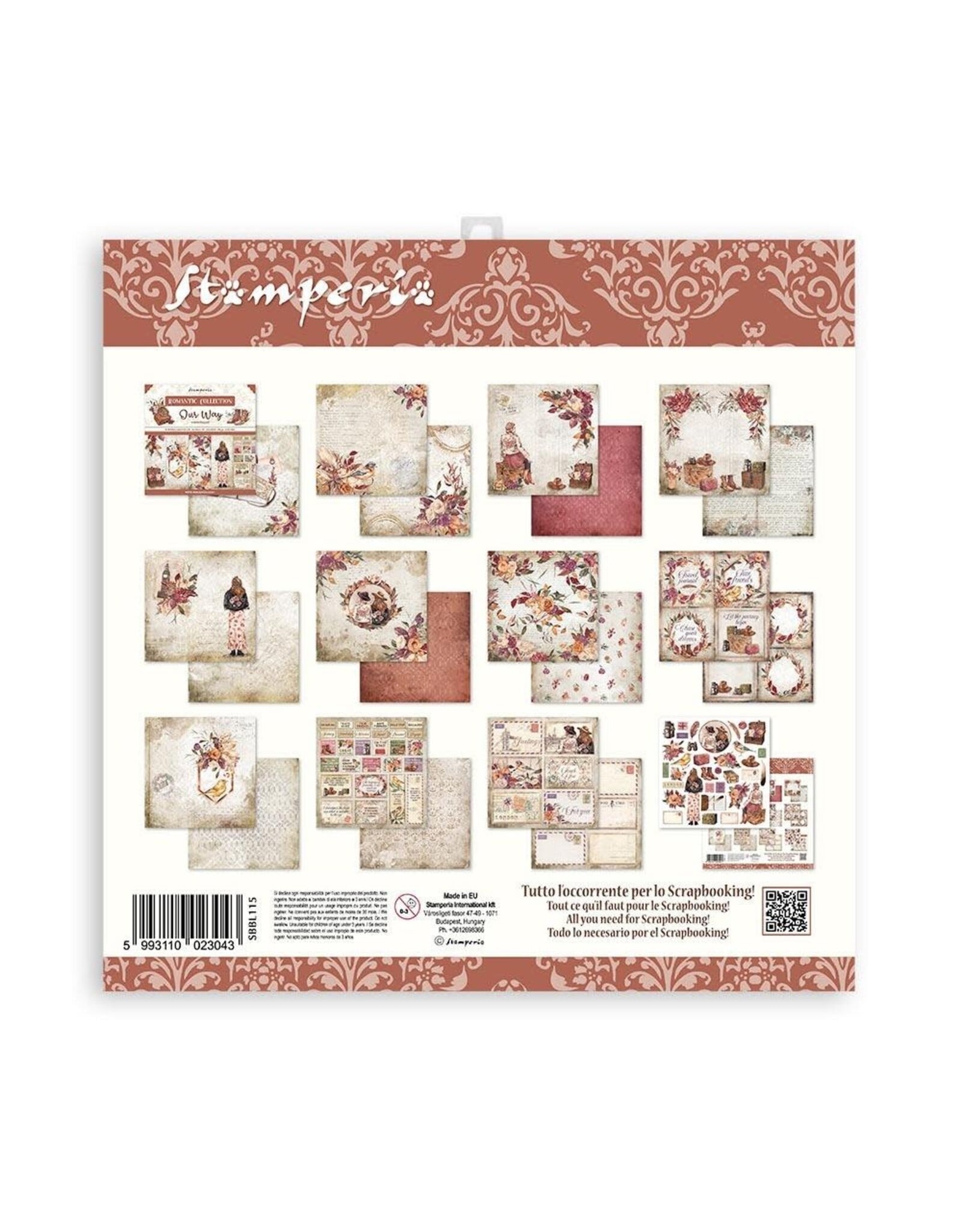 STAMPERIA STAMPERIA OUR WAY 12x12 PAPER PACK 10 SHEETS