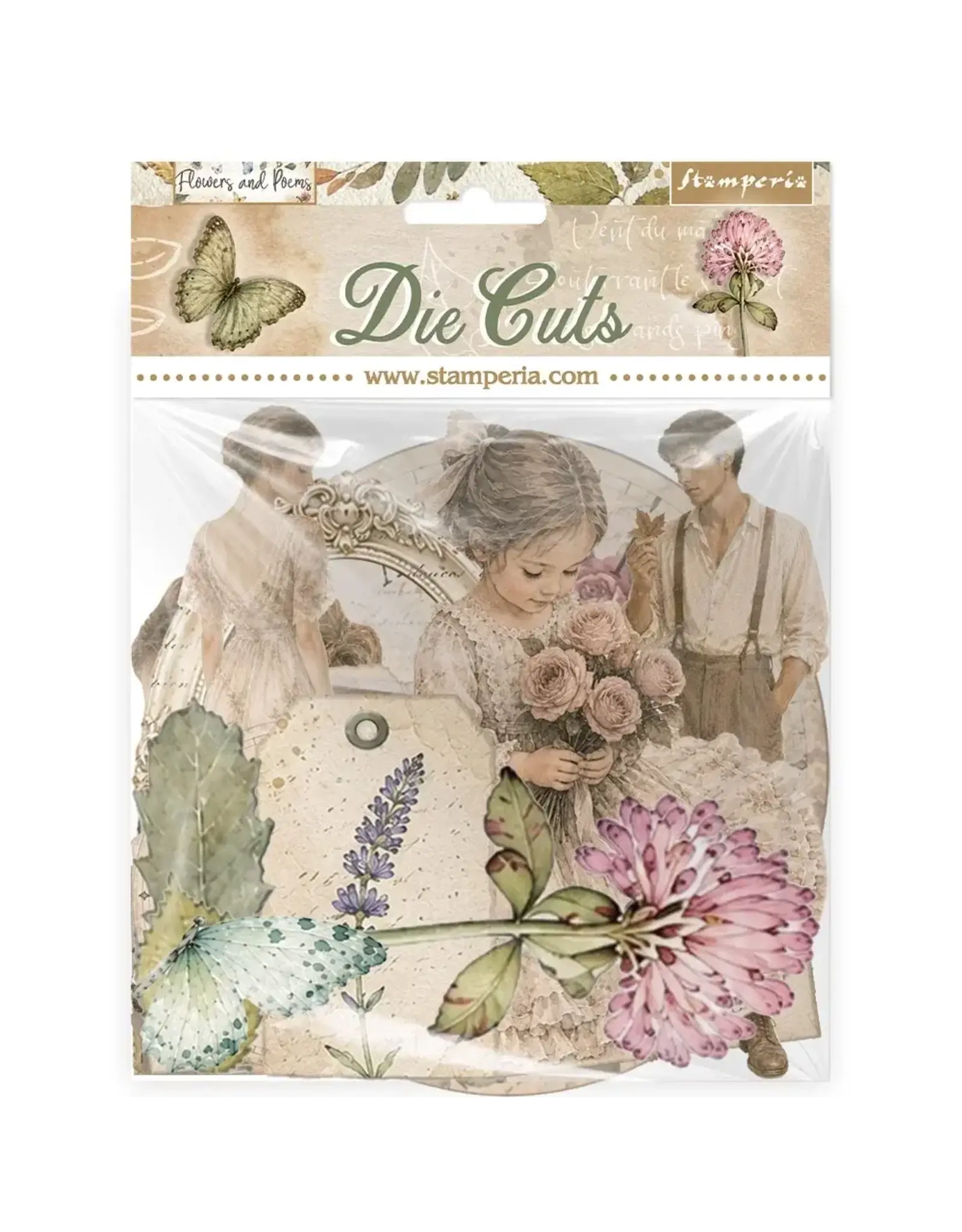 STAMPERIA STAMPERIA FLOWERS AND POEMS CHIPBOARD DIE CUTS