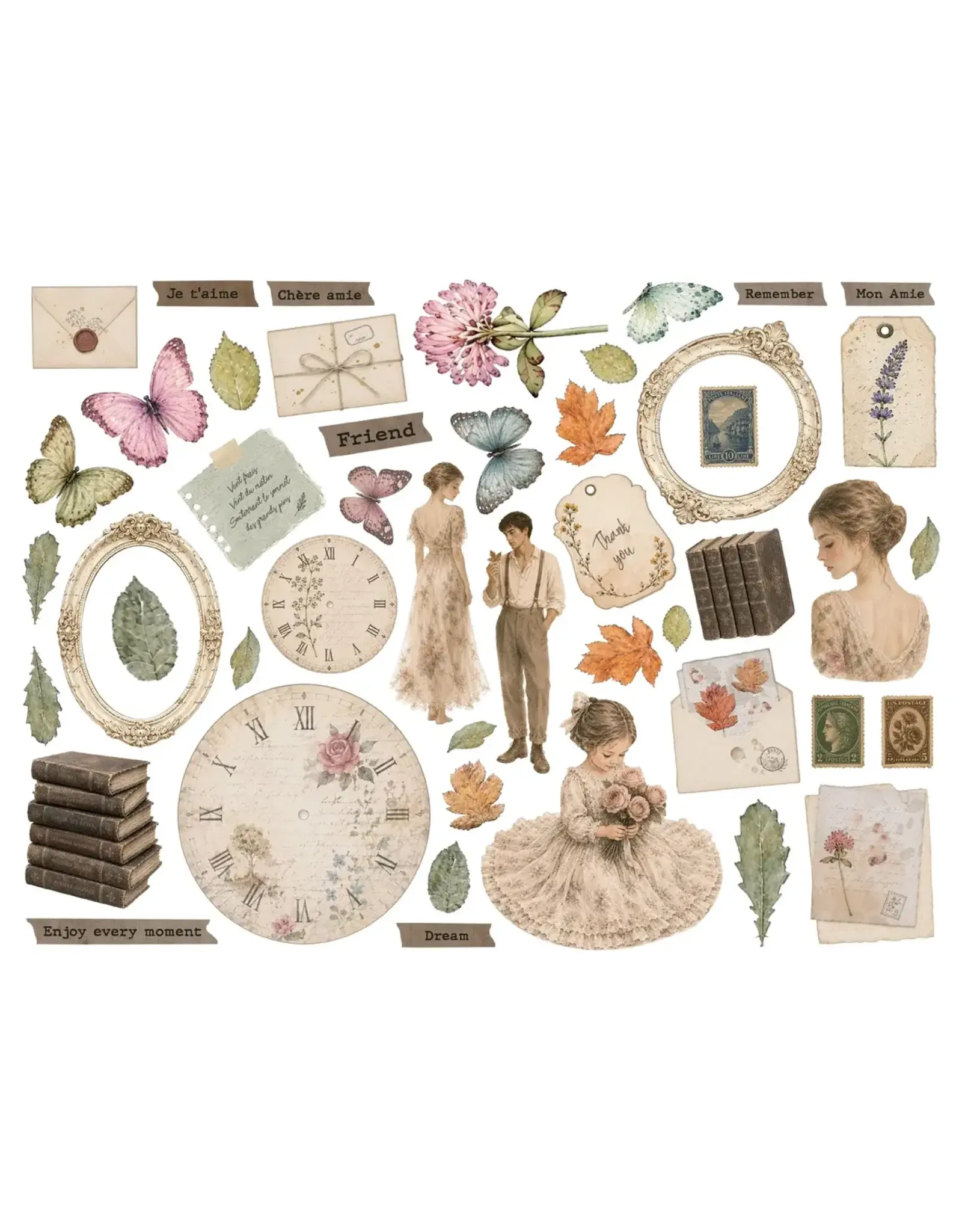 STAMPERIA STAMPERIA FLOWERS AND POEMS CHIPBOARD DIE CUTS
