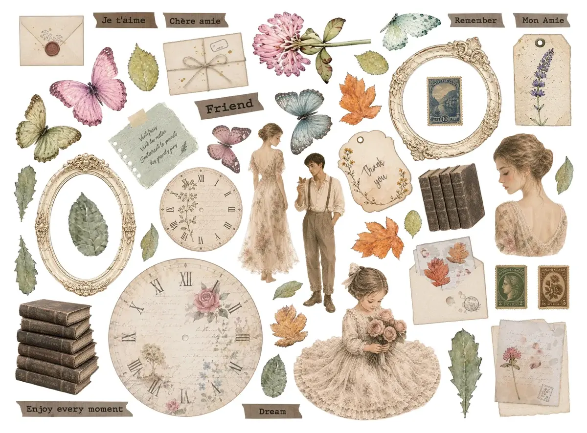STAMPERIA STAMPERIA FLOWERS AND POEMS CHIPBOARD DIE CUTS