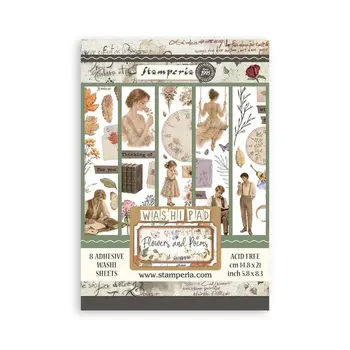 STAMPERIA STAMPERIA FLOWERS AND POEMS A5 WASHI PAD