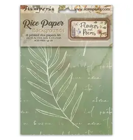 STAMPERIA STAMPERIA FLOWERS AND POEMS ASSORTED A6 RICE PAPER DECOUPAGE BACKGROUNDS 10.5X14.8CM 8/PK