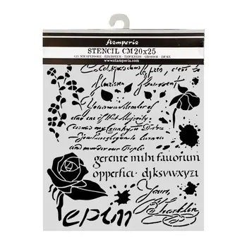 STAMPERIA STAMPERIA FLOWERS AND POEMS LATIN INSPIRATIONS 20x25cm STENCIL