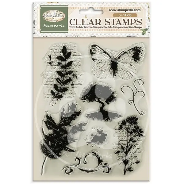 STAMPERIA STAMPERIA FLOWERS AND POEMS CLEAR STAMP SET