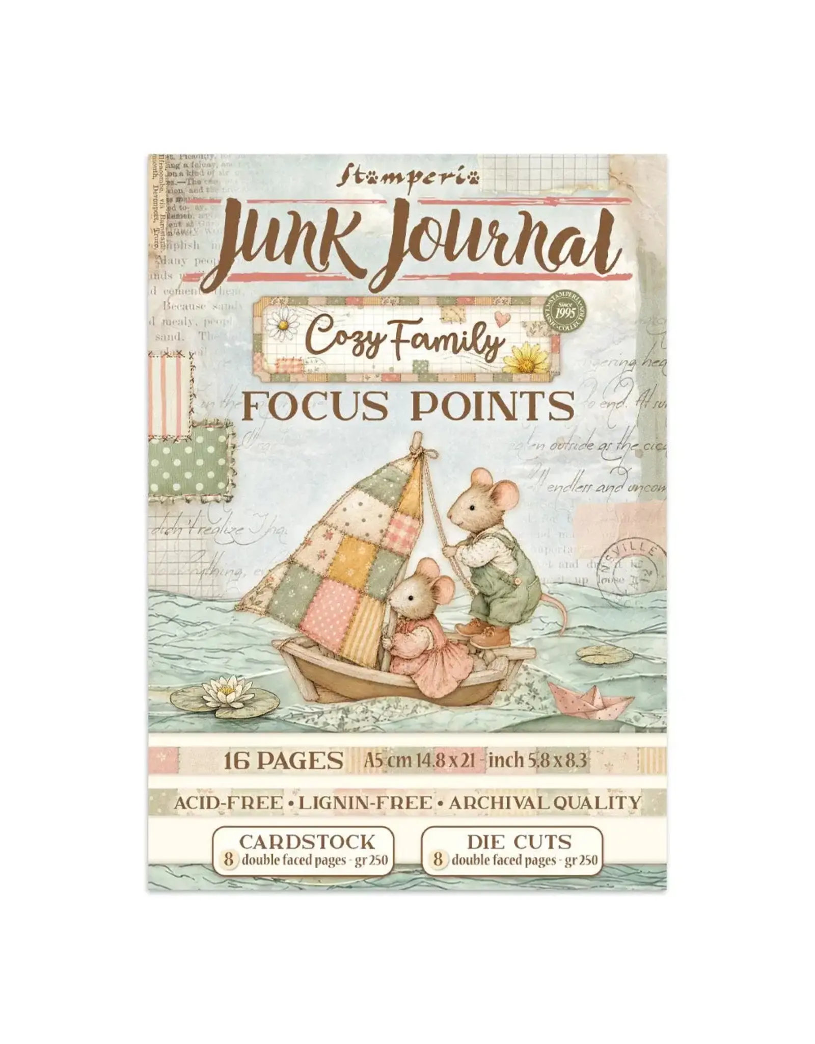 STAMPERIA STAMPERIA COZY FAMILY A5 FOCUS POINTS JUNK JOURNAL