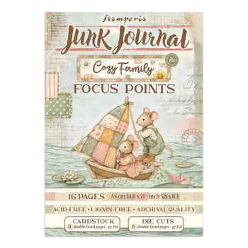 STAMPERIA STAMPERIA COZY FAMILY A5 POINTS CLÉS JOURNAL DE "JUNK"