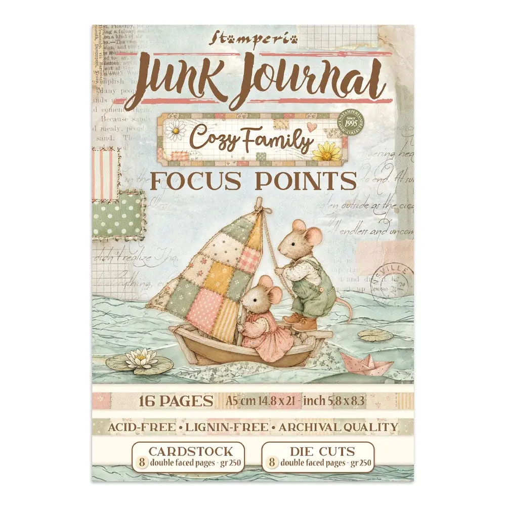 STAMPERIA STAMPERIA COZY FAMILY A5 FOCUS POINTS JUNK JOURNAL