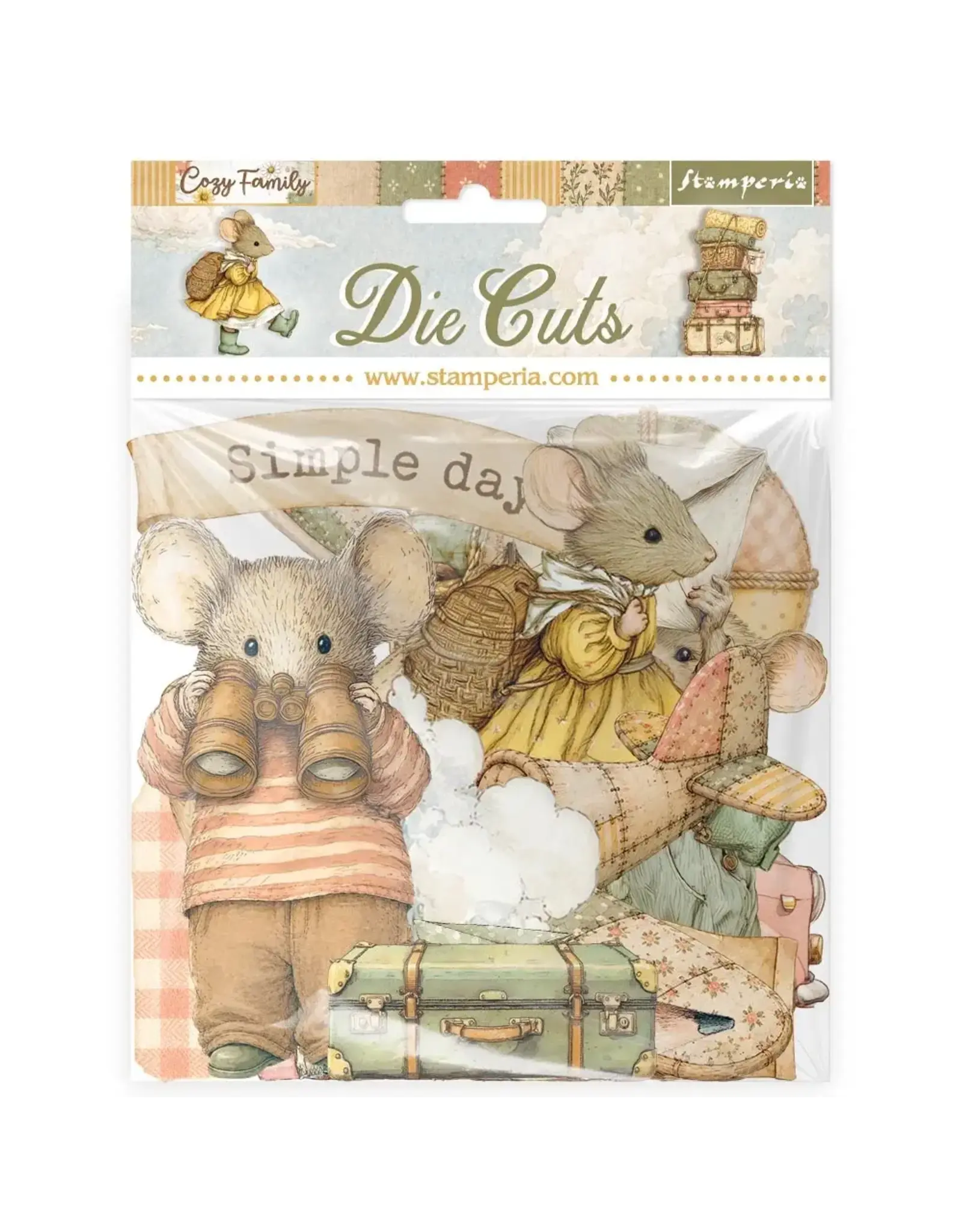 STAMPERIA STAMPERIA COZY FAMILY CHIPBOARD DIE CUTS