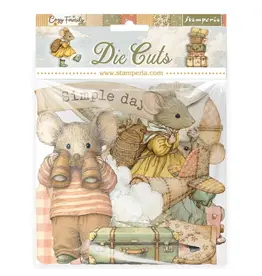 STAMPERIA STAMPERIA COZY FAMILY CHIPBOARD DIE CUTS