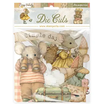 STAMPERIA STAMPERIA COZY FAMILY CHIPBOARD DIE CUTS