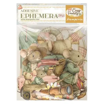 STAMPERIA STAMPERIA COZY FAMILY EPHEMERA ADHESIVE PAPER CUT OUTS