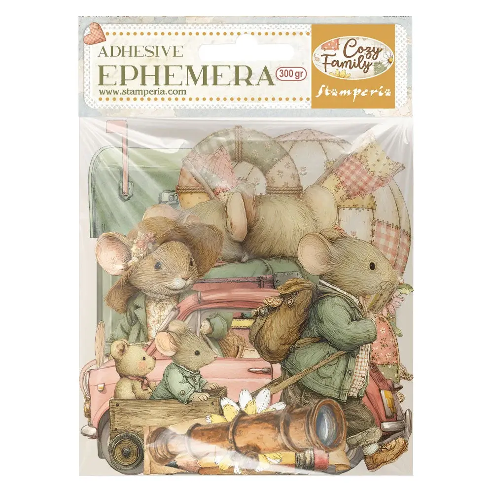 STAMPERIA STAMPERIA COZY FAMILY EPHEMERA ADHESIVE PAPER CUT OUTS