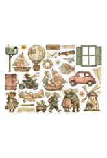 STAMPERIA STAMPERIA COZY FAMILY EPHEMERA ADHESIVE PAPER CUT OUTS