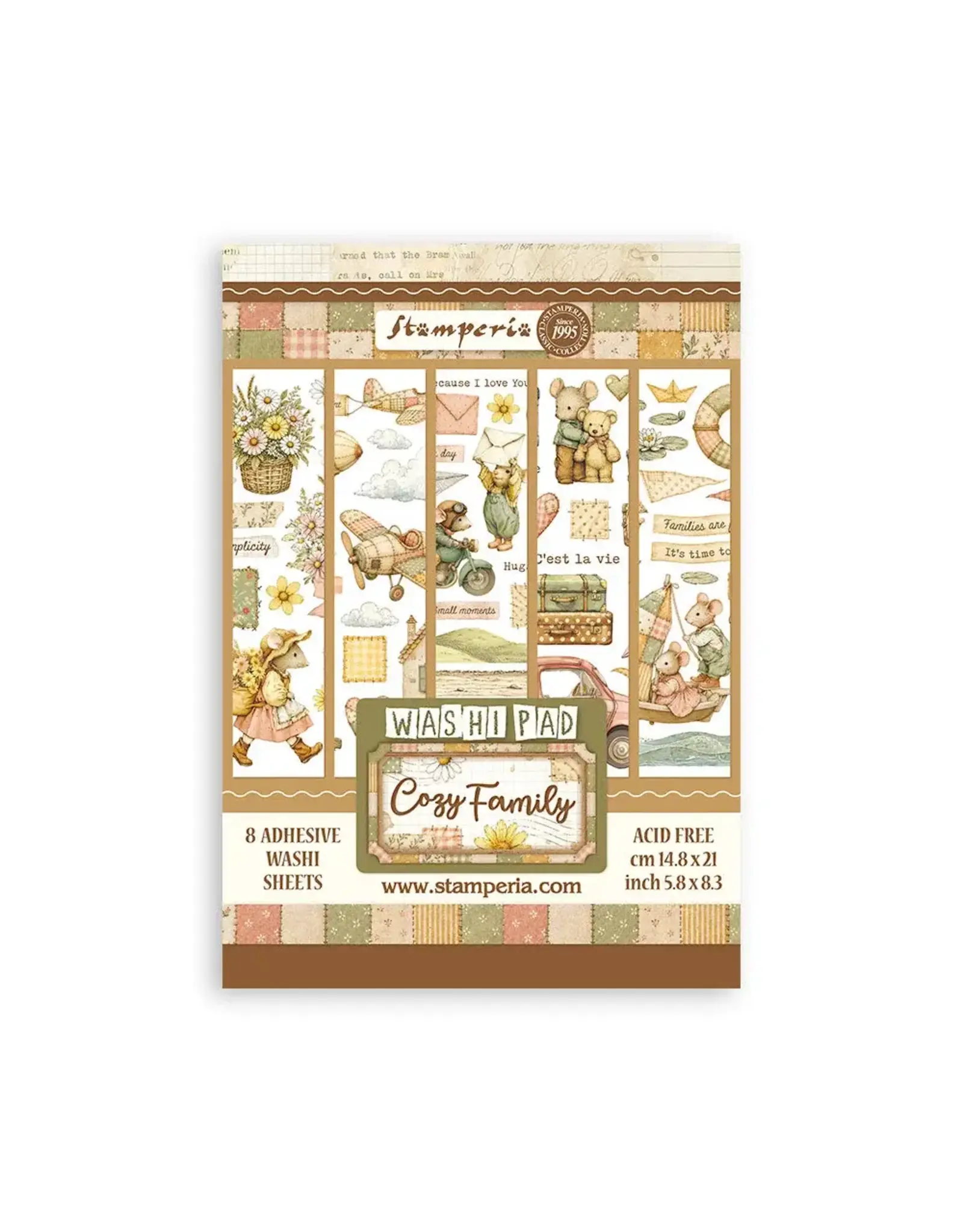 STAMPERIA STAMPERIA COZY FAMILY A5 WASHI PAD