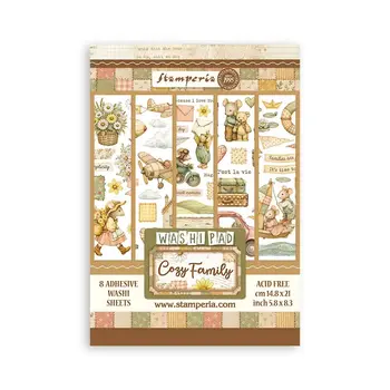 STAMPERIA STAMPERIA COZY FAMILY A5 WASHI PAD