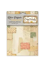 STAMPERIA STAMPERIA COZY FAMILY ASSORTED A6 RICE PAPER DECOUPAGE BACKGROUNDS 10.5X14.8CM 8/PK