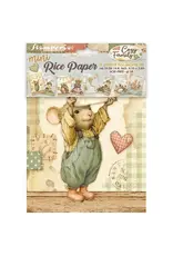 STAMPERIA STAMPERIA COZY FAMILY A6 MINI RICE PAPER 8/PK